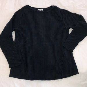 J. JILL Classic Navy Knit Sweater in EUC